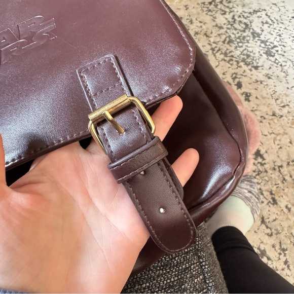 Blue Jays Star Wars Brown Leather Messenger Bag with Classic Design - Picture 7 of 8